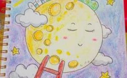 月球怎么画儿童画（月球怎么画 简单漂亮）