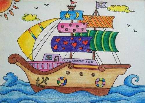 怎么画大海与船（怎么画大海与船的画）-图1