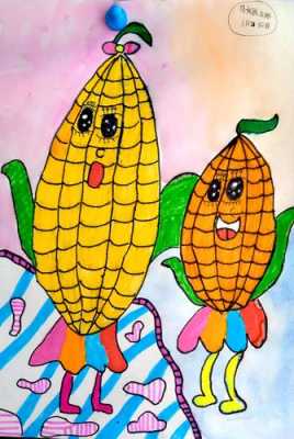 玉米和叶子怎么画图片（玉米和叶子怎么画图片大全）-图3